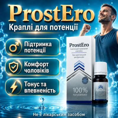 Капли от простатита для мужчин ProstEro для потенции простаты мочеполовой системы мужской тонус