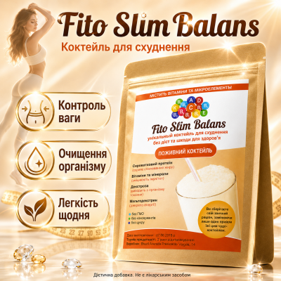 Коктейль для схуднення зниження ваги Fito Slim Balance протеїновий порошок контроль апетиту метаболізм для дієти opt-D1005