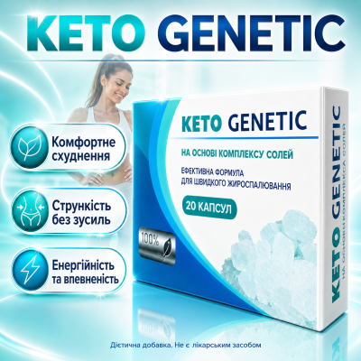 Капсули для схуднення зниження ваги жироспалювання контроль апетиту Keto Genetic кето комплекс метаболізм для фігури opt-D0014