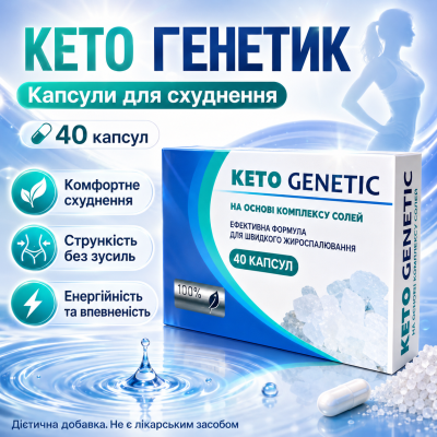 Капсулы для похудения 40 капсул снижение веса жиросжигание Keto Genetic контроль аппетита кето комплекс для фигуры opt-D40-0014