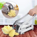 Овочерізка ручна з нержавіючої сталі для картоплі фрі та овочів Potato Chipper з насадками для швидкої нарізки Opt City