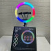 Кільцева RGB LED лампа для фото відео та макіяжу MJ36 36 см 3 тримачі телефона регулювання яскравості світло для контенту Opt City