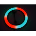 Кільцева RGB LED лампа для фото відео та макіяжу MJ33 33 см USB регулювання яскравості світло для контенту і стрімів блогера Opt