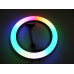 Кільцева RGB LED лампа для фото відео та макіяжу MJ33 33 см USB регулювання яскравості світло для контенту і стрімів блогера Opt