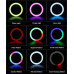 Кільцева RGB LED лампа для фото відео та макіяжу MJ26 26 см USB регулювання яскравості кріплення телефона світло для контенту Opt