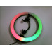 Кільцева RGB LED лампа для фото відео та макіяжу MJ26 26 см USB регулювання яскравості кріплення телефона світло для контенту Opt