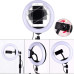 Кільцева LED лампа для фото відео та макіяжу Ring Fill Light ZD666 26 см з тримачем телефона USB нейтральне світло для блогу Opt
