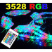 Світлодіодна стрічка RGB для підсвічування кімнати меблів стелі яскраве світло ефект інтер’єру LED 3528 комплект 4.5 метра гнучка