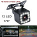 Камера заднього виду для автомобіля 303 LED паркування нічне бачення 170° підсвічування IPX6 кольорове зображення широкий огляд