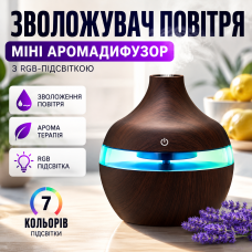 Зволожувач повітря 25S з RGB підсвіткою міні аромадифузор нічник USB для дому офісу комфортне зволоження Opt City