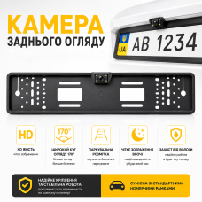 Камера заднього виду в рамці номера паркування 170° CCD IP67 паркувальні лінії кольорове зображення з розміткою для автомобіля Opt