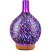 Скляний зволожувач повітря аромадифузор нічник Star Light RGB ультразвуковий diffuser humidifier 120 мл ефект мерехтіння Opt City