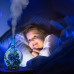 Скляний зволожувач повітря аромадифузор нічник Star Light RGB ультразвуковий diffuser humidifier 120 мл ефект мерехтіння Opt City