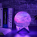 Настільна лампа нічник RGB з пультом для спальні дитячої м’яке світло декоративний світильник 3D Космос Moon light акумуляторна
