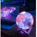 Настільна лампа нічник RGB з пультом для спальні дитячої м’яке світло декоративний світильник 3D Космос Moon light акумуляторна