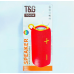 Блютуз колонка TG654 Red з RGB підсвіткою FM радіо USB microSD Bluetooth 5.3 бездротова стерео акустика Bluetooth optc-10060