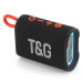 Блютуз-колонка RGB FM радіо speakerphone портативна бездротова акустика TG396 Black пульсуючий саунд Bluetooth optc-9990