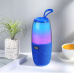 Блютуз колонка портативна з ремінцем радіо підсвічування синя TG644 RGB speakerphone blue Bluetooth для музики і відпочинку Blue