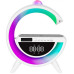Настільна смарт лампа нічник RGB з бездротовою зарядкою та Bluetooth колонкою для спальні столу G Smart Light BT3402 LED Opt City