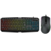 Ігрова клавіатура та мишка RGB для ПК USB мембранний комплект з підсвіткою UKC 9541 регулювання DPI Opt City