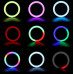 Кільцева RGB LED лампа для фото відео стрімів і макіяжу MJ38 38 см 220V пульт тримач телефона студійне світло з регулюванням Opt