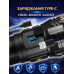Ліхтар акумуляторний XHP прожектор Police PM60-TG потужний тактичний з zoom Type-C Power Bank 4x18650 optc-10792