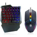 Комплект клавіатура та мишка RGB 198I G506 ігровий набір USB для ПК ноутбука 35 клавіш LED підсвітка чорний Opt City