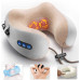 Масажна подушка для шиї акумуляторна U-shaped Massage Pillow з підігрівом та вібромасажем ортопедична подушка масажер для шиї Opt