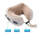 Масажна подушка для шиї акумуляторна U-shaped Massage Pillow з підігрівом та вібромасажем ортопедична подушка масажер для шиї Opt