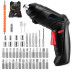 Шурупокрут електричний акумуляторний 47 в 1 викрутка з насадками USB LED реверс Electric Screwdriver Set для дому та майстерні Opt