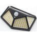 Вуличний LED світильник BL SH-100 100LED з датчиком руху сонячною панеллю IP65 настінний ліхтар для двору для фасаду Opt City