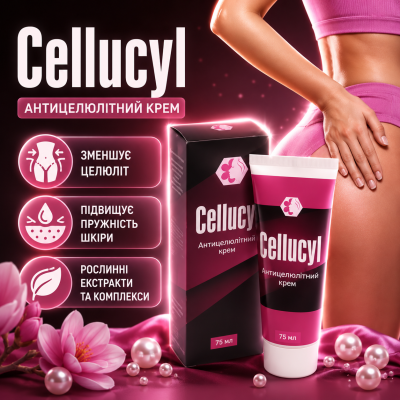 Антицелюлітний крем для тіла гладкість пружність тонус шкіри Cellucyl комплексний природний догляд city-7046