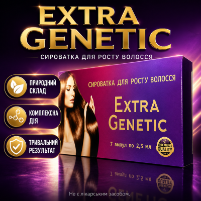 Сироватка для волосся Екстра Генетик зміцнення ріст блиск Extra Genetic комплекс догляду 7 ампул city-6037