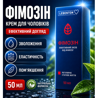 Крем від фемозу для чоловіків зволоження еластичність пом’якшення комфорт щоденний догляд Фімозін натуральна формула city-4068