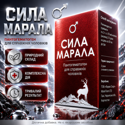 Порошок для потенції Сила Марала для чоловіків лібідо витривалість енергія тонус природний комплекс city-5039