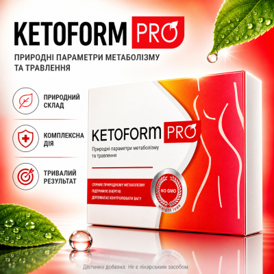 Кетоформ Про Ketoform Pro капсули для схуднення кето підтримка метаболізму зменшення ваги натуральна покращена формула city-1152
