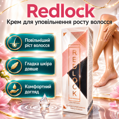 Засіб для уповільнення росту волосся Redlock крем після депіляції для ніг пахв бікіні гладкість та догляд шкіри