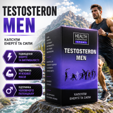 Капсули енергії та сили для чоловіків Testosteron Men підтримка тонусу витривалості активності природний комплекс city-4112