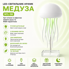 Світильник нічник акумуляторний атмосферний LED для підсвічування кімнати спальні дитячої Ambient Light RGB USB декоративна лампа
