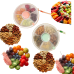 Ланчбокс Kids Large Snack Spinner з 5 відділеннями дитячий контейнер для їжі обертовий ланч бокс для школи в дорогу на кухню Opt