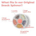 Ланчбокс Kids Large Snack Spinner з 5 відділеннями дитячий контейнер для їжі обертовий ланч бокс для школи в дорогу на кухню Opt