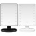 Косметичне дзеркало для макіяжу з підсвіткою 16 LED Mirror настільне сенсорне з регулюванням яскравості поворотне на 180° Opt City