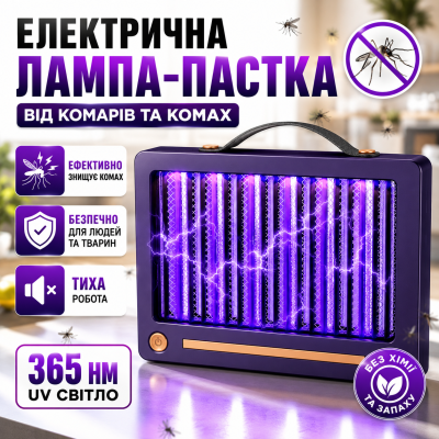 Антимоскітна лампа від комарів електрична пастка для комах USB Mosquito Killing Lamp BG-009 знищувач мух і комах