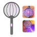 Електрична мухобійка акумуляторна з телескопічною ручкою USB Type-C Telescopic Mosquito Swatter 6 в 1 від комарів і мух